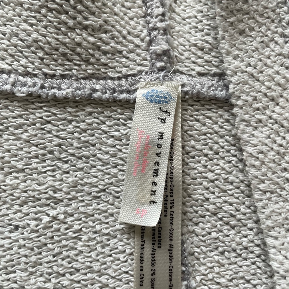 Free People Movement Gray Athletic Hoodie Sweatshirt Small - Picture 5 of 11